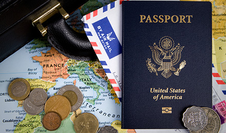 image of international travel items