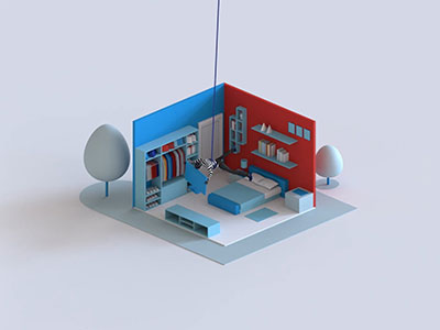 cartoon image of burglar stealing a TV from a rental
