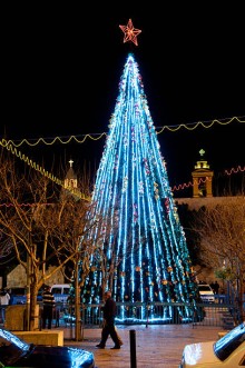 image of Christmas tree in Manger Square in Bethlehem